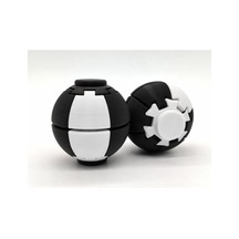 Alvera Press Küresi 3d Baskı Dönüşen Mekanik Fidget Stres Oyuncağı-beyaz-siyah