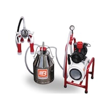 Bartech Sabit Model Kuru Tip Tekli İnek Süt Sağma Makinesi - Paslanmaz Güğüm