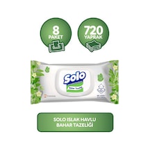 Solo Islak Havlu Kapaklı 8 x 90 Adet 720 Yaprak