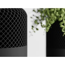 Bezos 3d Baskı Modern File Desenli Dekoratif Saksı - Minimal Çiçek Saksısı, Ev Ve Ofis Bitki Saksısı-siyah Ventra Standart