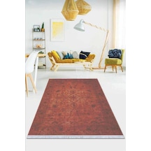 Kiremit Modern Dokuma Pamuk Taban Kaymaz Kilim Klm044n11