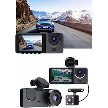 Gece Görüşlü Dvr 3 Lensli Araç İçi Sürüş Kamerası Video Kaydedici - Lisinya