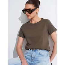 Dilvin 32852 Basic T-shirt-haki