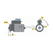 BOSCH 1123036 MARŞ MOTORU 12V 2 KW 11D A3 3.2 V6 1.9TDI 2.0TDI 03