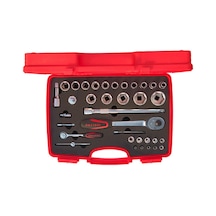 Lokma Takımı, 1/4"-1/2", Altı Köşe Derin, 35 Parça, İzeltaş