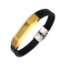 Brezza Lusso Jewelry Klasik Model Hasır Şeritli Altın 316 L Çelik Erkek  Bileklik Altın