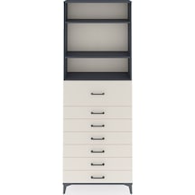 Arges Dolap 3 Raflı 7 Çekmeceli 88x30x243 Antrasit-aytaşı Antrasit Arges Dolap 3 Raflı 7 Çekmeceli 88x30x243 Antrasit-aytaşı Antrasit