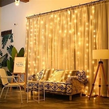 2x2 Metre 320 Led 8 Fonskiyonlu Dekoratif Led Günışığı Perde Çok Renkli
