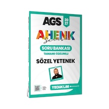 Yediiklim Yayınları 2027 Meb Ags Ahenk Serisi Sözel Yetenek Tamamı Çözümlü Soru Bankası
