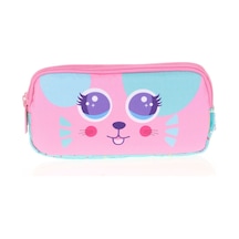 Kaukko Kids&love 3 Bölmeli Kalem Çantası Cute Face Cat L8118