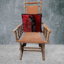 Panter Çift Taraflı Dekoratif Püsküllü - Saçaklı Kırlent Kılıfı 1 Karışık/Çok Renkli