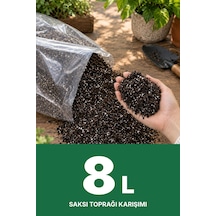 Premium Saksı Toprağı Karışımı --- Saksına Göre, İhtiyacın Kadar --- Jiffy Sphagnum Torf + Perlit + Cocopeat --- Steril, Böcek Yapmaz 8 L