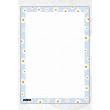 A5 Bloknot Kareli Defter - 50 Yaprak - Memopad - Notepad - Not Defteri - Not Kağıdı - 3833 Çok Renkli