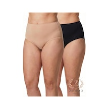 Zumoo Büyük Beden Modal Kumaş 2 Li Külot Set Siyah Ten Yüksek Bel Toparlayıcı Siyah 3xl Açık Beyaz