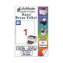 A4 Hazır Beyaz Etiket 210x297 Mm 50 Sayfa 1 Paket Kendinden Yapışkanlı Fotokopi Lazer İnkjet Kağıdı Yazıcılar İle Uyumlu