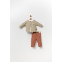 Gabardin Ceket Pantolon Badi Bayramlık Erkek Çocuk Spor Takım Elbise 3'lü 13819