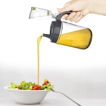 Cam Kulplu Yağdanlık Sirkelik Sosluk 660 Ml 1 Adet - Mh-137082102 Siyah