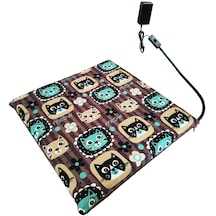 Kedi Minderi Isıtmalı Model 45x45cm 12v Adaptörlü Su Geçirmez Kdtes79