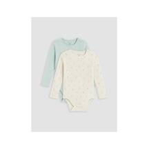 Lc Waikiki Alıta Cıty Farkıyla Lcw Baby Ekru Baskılı Kız Bebek Çıtçıtlı Body 2'li Ekru - 930971227 Ekru