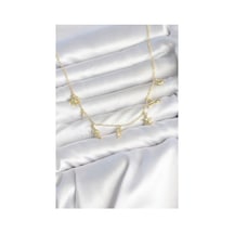 Pirinç Gold Renk Minimal Deniz Konsept Kadın Kolye Tj-bko11150 Evimdeyokyok