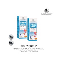 Naturalnest Fishy Portakal Aromalı Balık Yağı Şurup 2 Kutu