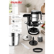 Musullu Msl-1230-3 1000 W 3 L Çelik Kaseli Doğrayıcı Rondo