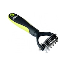 Nunbell Professional Çift Taraflı Tüy Kıtık Açıcı Köpek Tarağı Yeşil 17 CM