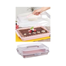 Büyük Boy Kek Kabı Tatlı Saklama Kabı Borcam Kabı 44,5 Cm X 31 Cm X 10,5 Cm Plastik Çok Renkli Diğer