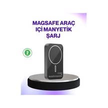 Bfs Mıknatıslı Magsafe Uyumlu Araç Tutucu Kablosuz Şarj Destekli Çok Renkli
