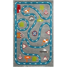 Eko Halı Kids Kds 19 Grey Blue Çocuk Halısı Gri-mavi Gri - Mavi