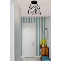 Perla Modern Telli Camlı Siyah Kasa Beyaz Cam Koridor Hol Oturma Çocuk Odası Tekli Avize