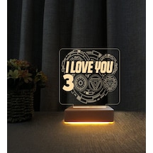Iron Man I Love You 3000 Led Masa Lambası Doğum Günü Hediyesi Lamba