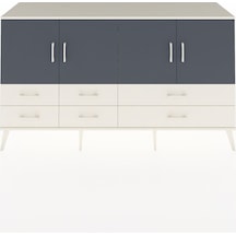 Hyperion Konsol 6 Raflı 6 Çekmeceli 4 Kapaklı 176x44x99 Aytaşı-antrasit/aytaşı Aytası/antrasıt - Aytası