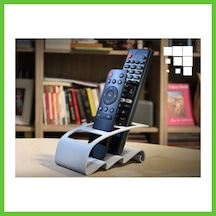 Bezos 3d Baskı Tv Kumandası Ve Masaüstü Organizer - Uzaktan Kumanda Düzenleyici Stand-beyaz Dmc