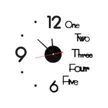 Suntek 3d Duvar Sticker Saat Kendinden Yapışkanlı Çerçevesiz Diğer