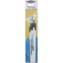 5'li Karışık Sentetik Akrilik Fırça Seti, Yağlı Boya İçin, 2.5mm Genişlik, 15cm Sap Uzunluğu, 6