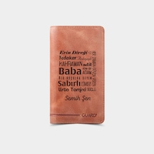 Guard Leather Babaya Hediye Telefon Girişli Antik Taba Deri Cüzdan