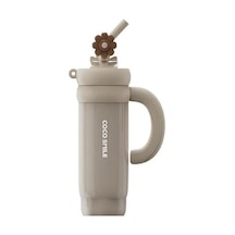 Vagonlife Cocosmile Cs-8826 950ml Pipetli Bej Rengi Çelik Termos