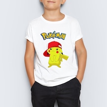 Pokemon Pikachu Unisex Çocuk Tişört T-Shirt Mr-01