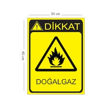 Metal Dikkat Doğalgaz 30x40 Cm A3 Uyarı İş Güvenliği Levhası