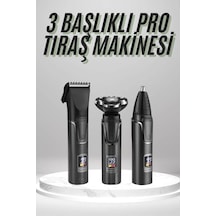 Dijital Göstergeli 3 Başlıklı Tıraş Makinesi Islak Kuru Lazer Öncesi Günlük Diğer