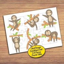 Ağaçtaki Sevimli Maymunlar Çocuklara Özel Puzzle Yapboz Tablo-pz139