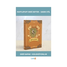 Harry Potter Hufflepuff Deri Defter Koleksiyon Parçası Çok Renkli