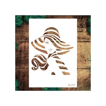Kk Swords Stencil Tasarım Sl011 Siluet- Dekoratif Duvar, Fayans Ve Eşya Boyama Şablonları 21x30cm