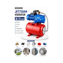 Böhrer Ba011425 4 Kat 4 Daire Kadar Uygun 1 Hp 24l Otomatik Aç Kapa Hidrofor - Bakır Sargılı