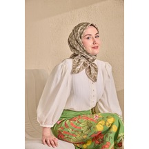 Silk Home Twill İpek Eşarp Zincir Krem Çok Renkli