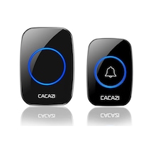 Cacazi 2 Buton 1 Alıcı Kablosuz Uzaktan Kumandalı LED Kapı Zili