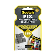 3m Scotch-fix Çıkarılabilir Çift Taraflı Yapışkan Köpük Kareler, Max 225 Gr 12,7mm X 12,7mm - 64 Adet