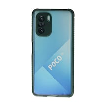 Xiaomi Poco F3 Uyumlu Kılıf Miami Şeffaf Silikon - Koyu Yeşil