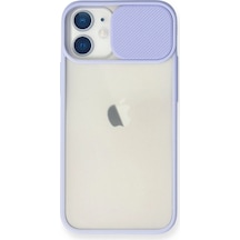 Mey İthalat Apple Uyumlu iPhone 11 Kılıf Palm Buzlu Kamera Sürgülü Silikon - Lila